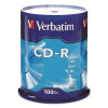 Cd-R Recordable Disc, 700 Mb/80 Min, 52x, Spindle, Silver, 100/Pack