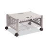 Underdesk Machine Stand, Metal, 2 Shelves, 90 Lb Capacity, 21.5" x 17.88" x 11.5", Matte Gray