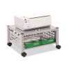 Underdesk Machine Stand, Metal, 2 Shelves, 90 Lb Capacity, 21.5" x 17.88" x 11.5", Matte Gray