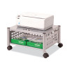Underdesk Machine Stand, Metal, 2 Shelves, 90 Lb Capacity, 21.5" x 17.88" x 11.5", Matte Gray