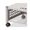 Underdesk Machine Stand, Metal, 2 Shelves, 90 Lb Capacity, 21.5" x 17.88" x 11.5", Matte Gray