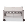 Underdesk Machine Stand, Metal, 2 Shelves, 90 Lb Capacity, 21.5" x 17.88" x 11.5", Matte Gray