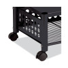 Underdesk Machine Stand, Metal, 2 Shelves, 90 Lb Capacity, 21.5" x 17.88" x 11.5", Black