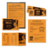 Color Paper, 24 Lb Bond Weight, 8.5 x 11, Cosmic Orange, 500/Ream