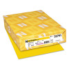 Color Cardstock, 65 Lb Cover Weight, 8.5 x 11, Sunburst Yellow, 250/Pack