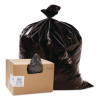 Linear Low-Density Can Liners, 33 Gal, 0.63 Mil, 33 x 39, Black, 25 Bags/Roll, 10 Rolls/Carton