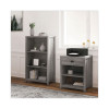 Fallbrook Bookcase, Three-Shelf, 28w x 14d x 48.25h, Smoked Ash/Rustic Warm Gray