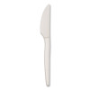 Ecosense Renewable Plant Starch Cutlery, Knife, Plastic, Cream, 50/Pack, 20 Packs/Carton