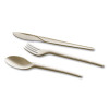 Ecosense Renewable Plant Starch Cutlery, Knife, Plastic, Cream, 50/Pack
