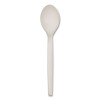 Ecosense Renewable Plant Starch Cutlery, Spoon, Plastic, Cream, 50/Pack, 20 Packs/Carton