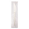 Ecosense Renewable Plant Starch Cutlery, Individually Wrapped, Mediumweight Knife, Plastic, Natural, 750/Carton