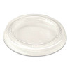 Pla Lids For Fiber Portion/Souffle Cups, 2.6" Diameter x 0.3" h, Clear, Plastic, 2,000/Carton