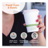 Double Wall Paper Hot Cups, 12 Oz, White, 1,000/Carton