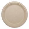Fiber Plates, Paper, 10.1" Dia, Natural, 800/Carton