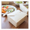 No Tree Folded Takeout Containers, 26 Oz, 4.2 x 5.2 x 2.5, Natural, Sugarcane, 450/Carton