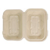 Fiber Hinged Takeout Containers, Hoagie Box, 9.2 x 6.4 x 3.1, Natural, Paper, 500/Carton