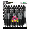 Z-Grip Ballpoint Pen, Retractable, Medium 1 Mm, Black Ink, Clear/Black Barrel, 24/Pack