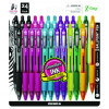 Z-Grip Ballpoint Pen, Retractable, Medium 1 Mm, Assorted Artistic Ink And Barrel Colors, 24/Pack