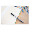 Z-Grip Flight Ballpoint Pen, Retractable, Bold 1.2 Mm, Black Ink, Black/Gray/White Barrel, 12/Pack