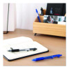 Z-Grip Ballpoint Pen, Retractable, Medium 1 Mm, Black Ink, Clear/Black Barrel, 18/Pack