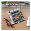 Z-Grip Ballpoint Pen, Retractable, Medium 1 Mm, Black Ink, Clear/Black Barrel, 18/Pack