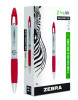 Z-Grip Max Ballpoint Pen, Retractable, Medium 1 Mm, Red Ink, Silver/Red Barrel, 12/Pack