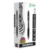 Z-Grip Ballpoint Pen, Retractable, Medium 0.7 Mm, Black Ink, Clear/Black Barrel, 12/Pack