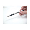 F-301 Ballpoint Pen, Retractable, Fine 0.7 Mm, Black Ink, Stainless Steel/Black Barrel, 2/Pack