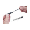 F-301 Ballpoint Pen, Retractable, Fine 0.7 Mm, Black Ink, Stainless Steel/Black Barrel, 2/Pack