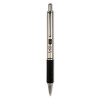 F-402 Ballpoint Pen, Retractable, Fine 0.7 Mm, Black Ink, Stainless Steel/Black Barrel