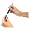 F-402 Ballpoint Pen, Retractable, Fine 0.7 Mm, Black Ink, Stainless Steel/Black Barrel