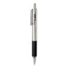 F-402 Ballpoint Pen, Retractable, Fine 0.7 Mm, Black Ink, Stainless Steel/Black Barrel, 2/Pack