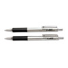 F-402 Ballpoint Pen, Retractable, Fine 0.7 Mm, Black Ink, Stainless Steel/Black Barrel, 2/Pack