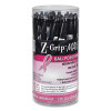 Z-Grip Max Breast Cancer Awareness Ballpoint Pen, Retractable, Bold 1.2 Mm, Black Ink, Silver/Black Barrel, 24/Pack