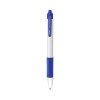 Sarasa Dry X20+ Gel Pen With Antimicrobial Product Protection, Retractable, Fine 0.7 Mm, Blue Ink, White/Blue Barrel, Dozen