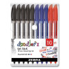 Doodler'z Gel Pen, Stick, Bold 1 Mm, Assorted Ink And Barrel Colors, 10/Pack