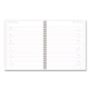 Mina Weekly/Monthly Planner, Floral Artwork, 11 x 8.5, White/Violet/Peach Cover, 12-Month (Jan To Dec): 2026