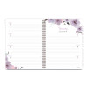 Mina Weekly/Monthly Planner, Floral Artwork, 11 x 8.5, White/Violet/Peach Cover, 12-Month (Jan To Dec): 2026