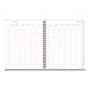Mina Weekly/Monthly Planner, Floral Artwork, 11 x 8.5, White/Violet/Peach Cover, 12-Month (Jan To Dec): 2026