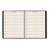 Recycled Weekly Vertical-Column Format Appointment Book, 8.75 x 7, Black Cover, 12-Month (Jan To Dec): 2026