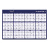 Reversible Horizontal Erasable Wall Planner, 48 x 32, Assorted Sheet Colors, 12-Month (Jan To Dec): 2026