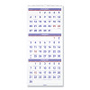 Deluxe Three-Month Reference Wall Calendar, Vertical Orientation, 12 x 27, White Sheets, 14-Month: Dec 2025 To Jan 2027