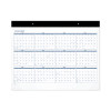 Academic Large Print Desk Pad, 21.75 x 17, White/Blue Sheets, 12 Month (July To June): 2025 To 2026