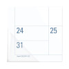 Academic Large Print Desk Pad, 21.75 x 17, White/Blue Sheets, 12 Month (July To June): 2025 To 2026