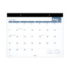 Academic Large Print Desk Pad, 21.75 x 17, White/Blue Sheets, 12 Month (July To June): 2025 To 2026