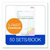 Multipart Sales Order Pad, Three-Part Carbonless, 4.19 x 6.69, 50 Forms/Pad, 10 Pads/Carton