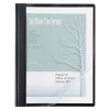 Clear Front Vinyl Report Cover, Prong Fastner, 0.5" Capacity, 8.5 X 11, Clear/Black, 10/Pack