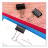 Binder Clips, 0.63" Capacity, Medium, Black/Silver, Dozen