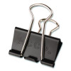 Binder Clips, 0.63" Capacity, Medium, Black/Silver, Dozen