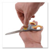 Titanium Bonded Scissors, 8" Long, 3.5" Cut Length, Straight Gray/Yellow Handle